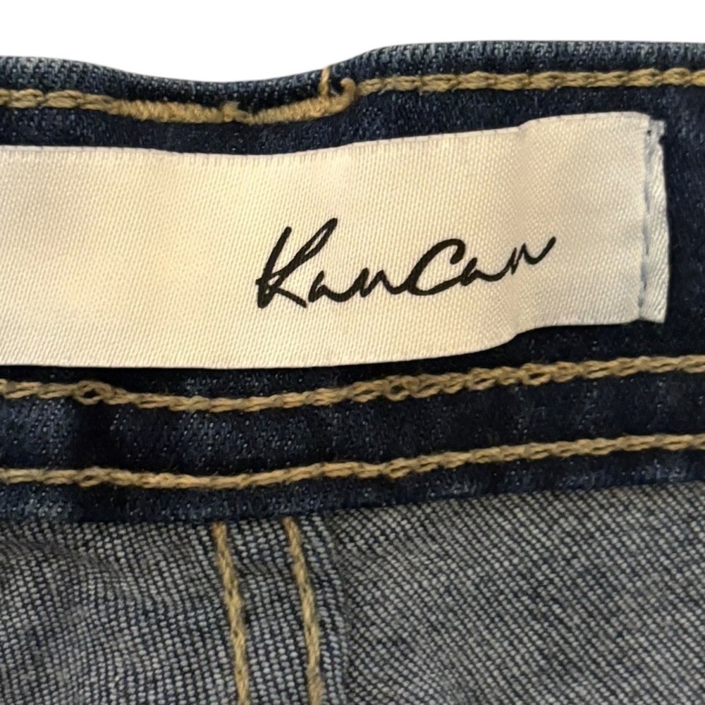 KanCan Flare Jeans Dark Wash Distressed Button Fly Boho Western Festival 5/26 - Picture 4 of 11